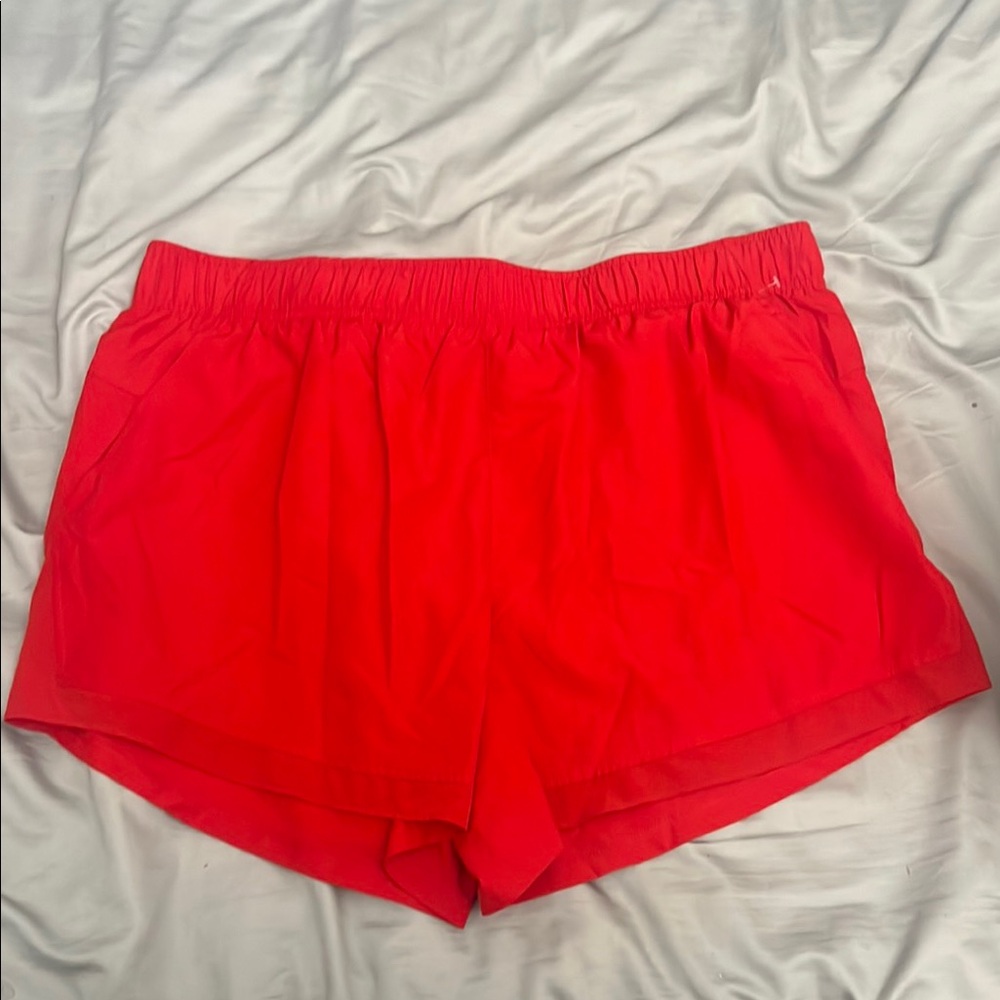 Athletic Works Red Athletic Shorts Lightweight Moisture-Wicking
